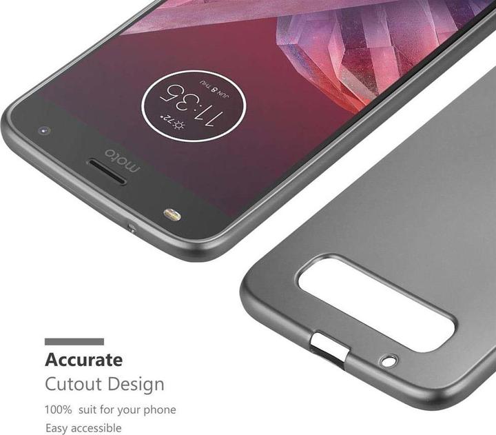 Actual product image Cadorabo TPU Matt Metallic Cover (Motorola Moto Z2)