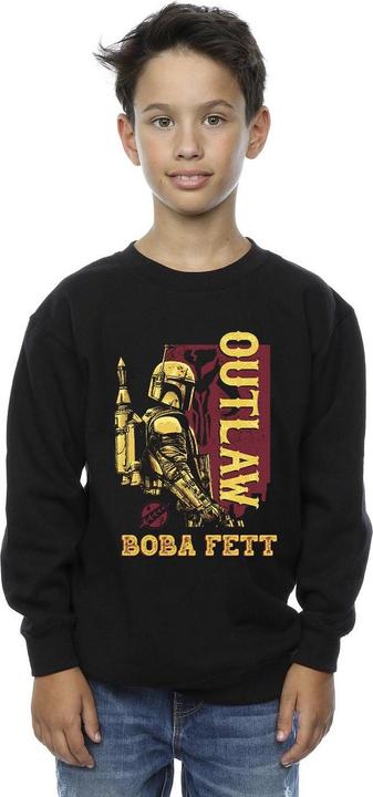 Actual product image Star Wars Boys The Book Of Boba Fett Distressed Outlaw Sweatshirt (116)