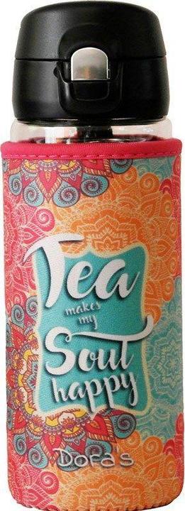 Actual product image Dora's Glass bottle with neoprene protective cover reversible