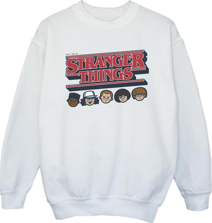 Netflix Stranger Things Caricature Logo Sweatshirt Mädchen