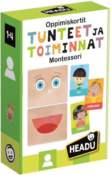 Actual product image Headup Games HEADU Flashcards Emotions and Actions Montessori (In Finnish lang.) (Italian)