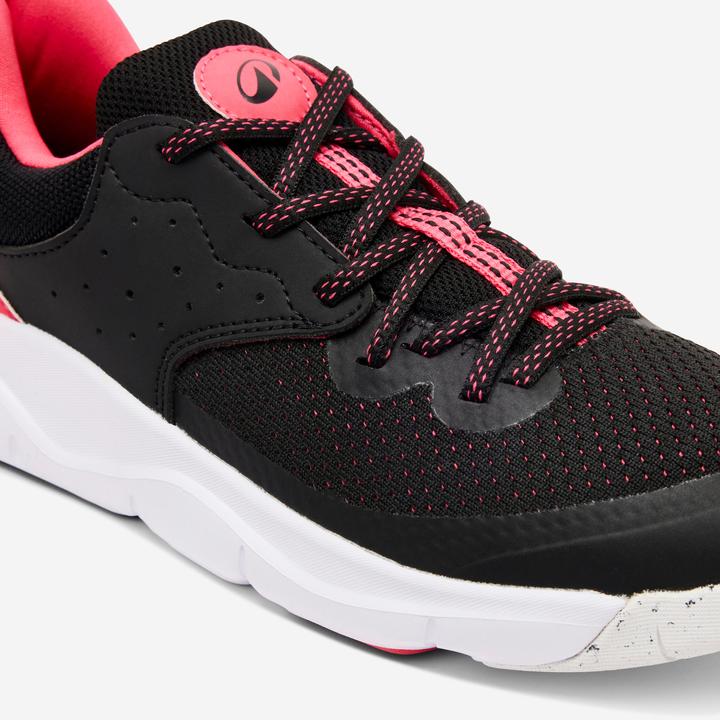 Produktbild Decathlon Turnschuhe Kinder Schnürsenkel - Playful Fast schwarz/rosa (37)