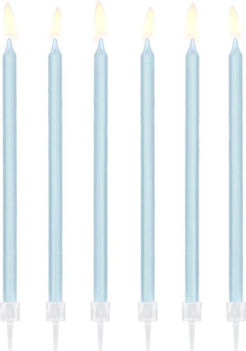 Partydeco Kerzen hellblau 14cm (12St.) (12 x)