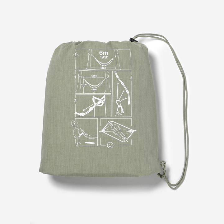 Actual product image Quechua Hängematte Ultim Comfort Polybaumwolle 350 × 180 cm für 2 Personen (220 kg)