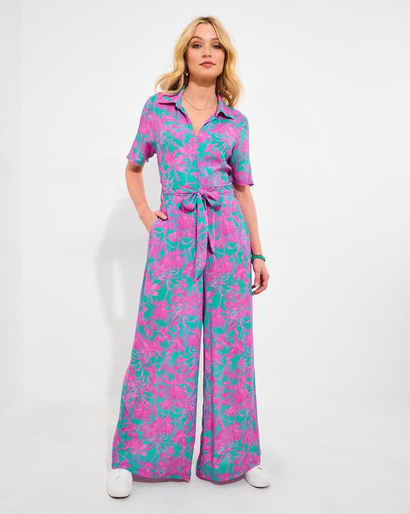 Produktbild Joe Browns Petite Collared Zip Up Tie Waist Crinkle Jumpsuit (38)