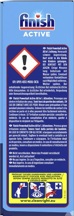 Actual product image Finish Active All In 1 (Tabs, 26 Washing cycles)