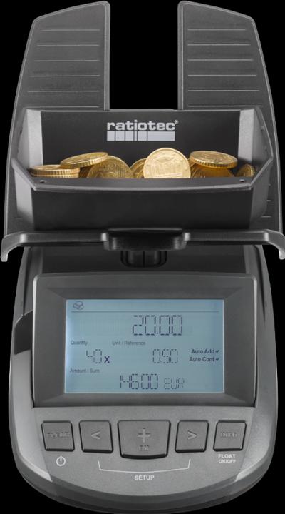 Produktbild ratiotec Geldwaage RS 2000 (Made in Germany) (Geldscheinzähler, Münzzähler)