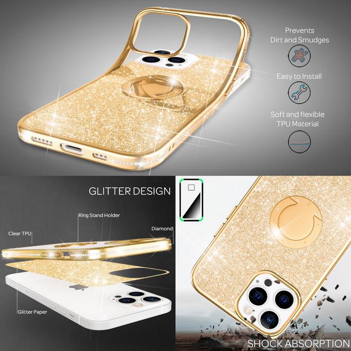 Immagine prodotto Nalia Anello Glitter Silicone Cover (Apple iPhone 13 Pro)
