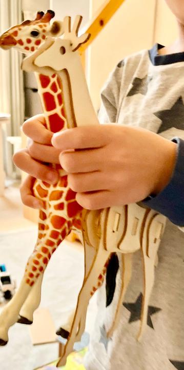 Actual product image Little Story Wooden Puzzle Model 3D - Giraffe (19 pieces)