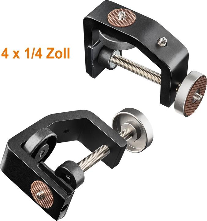 Actual product image Walimex pro per KX-25 tripod clamp with ball head (Stand clamp)