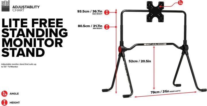 Actual product image Next Level Racing Lite Free Standing Monitor Stand