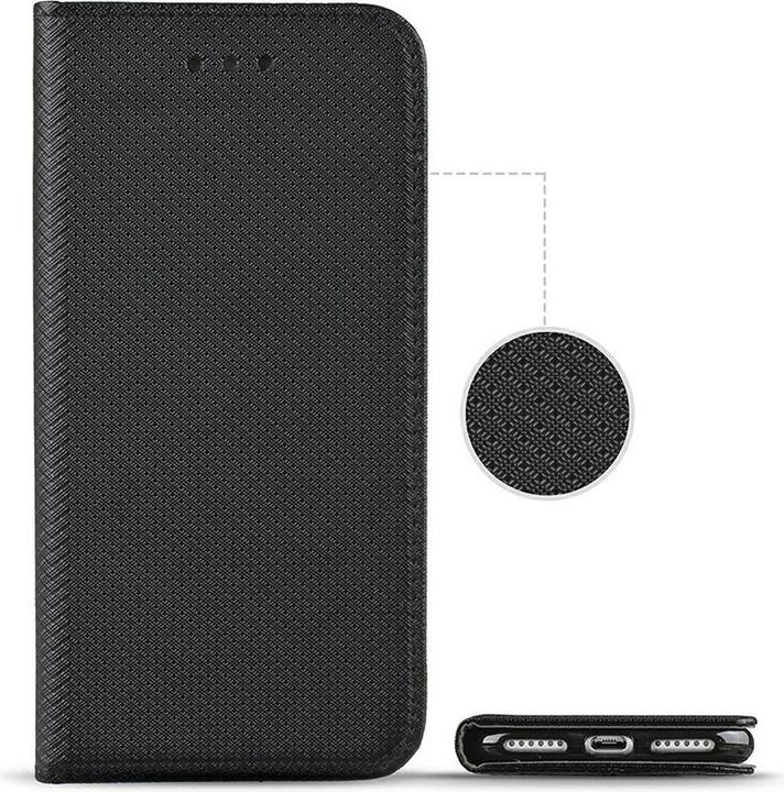 Produktbild König Design Huawei P40 Pro+ Handyhülle Schutztasche 360 Grad Cover Case Wallet Schwarz (OnePlus X, Huawei P40 Pro+)