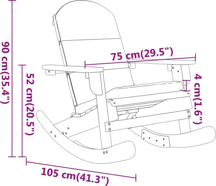 Immagine prodotto VidaXL Set di salotti da giardino a 3 pezzi Adirondack in legno massiccio di acacia