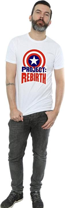 Actual product image Mens Captain America Project Rebirth T-Shirt (XL)