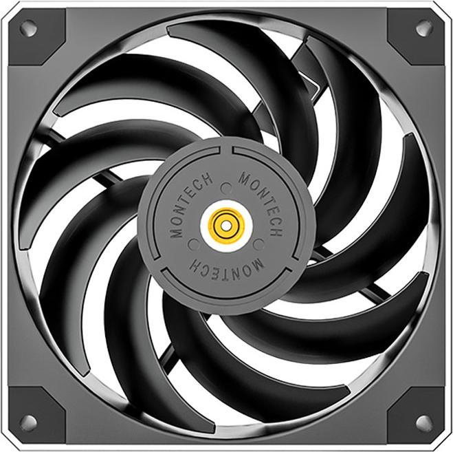 Produktbild Montech Metal120 PWM Lüfter - 120 mm, schwarz (120 mm, 1 x)