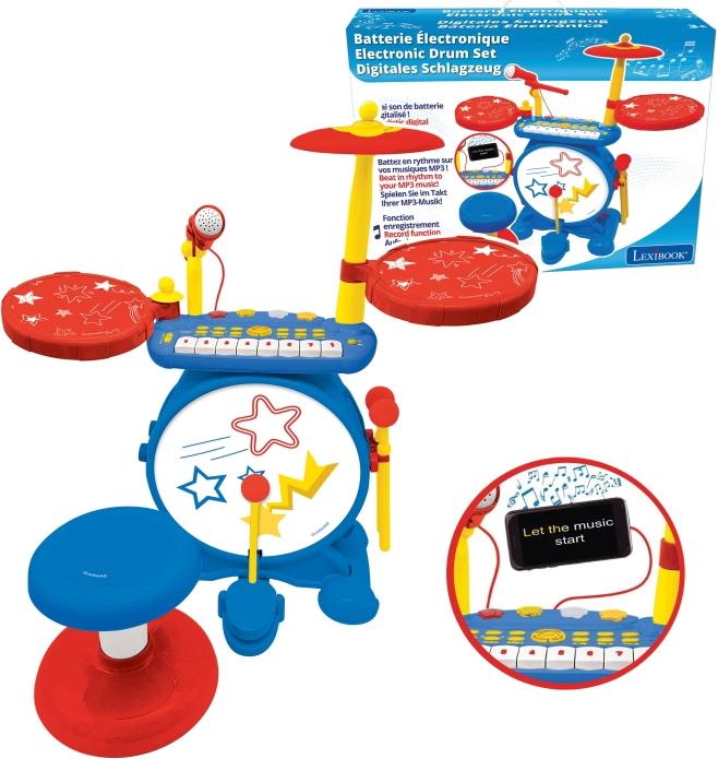 Lexibook Electronic drum kit with keyboard and seat