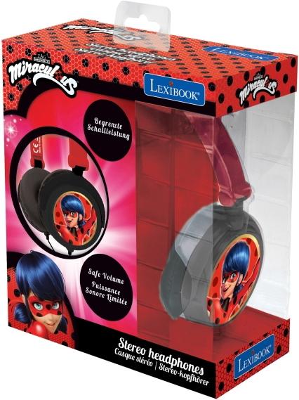 Produktbild Lexibook Miraculous Stereo Kopfhörer für Kinder, faltbar, kabelgebunden, mit Lautstärkebegrenzung