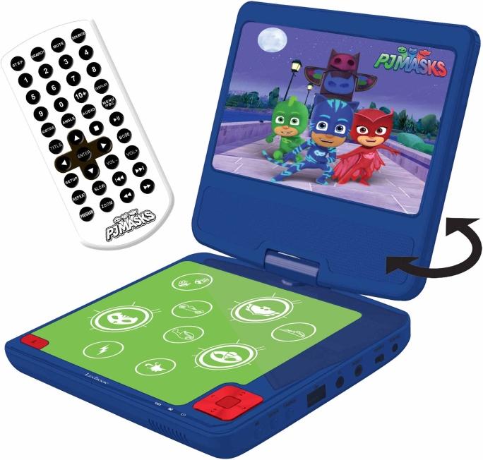 Produktbild Lexibook Tragbarer DVD Player im PJ Masks Design, mit 7 Zoll Display, USB Anschluss und Kopfhörer