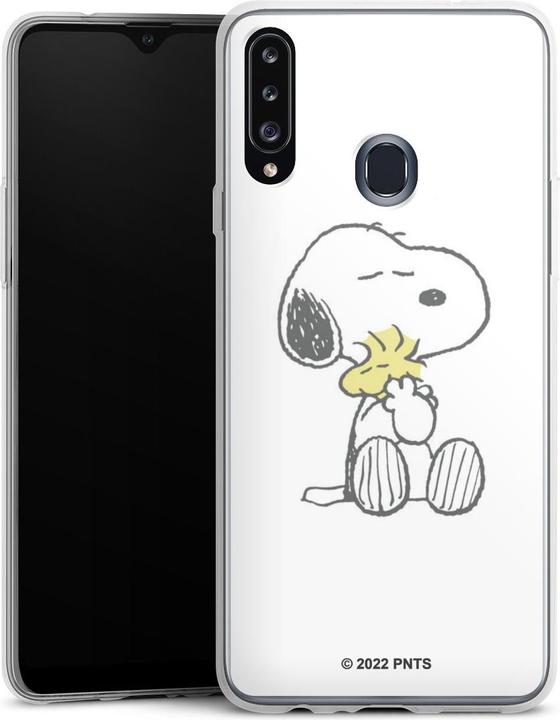 Produktbild DeinDesign Slim Case für Samsung Galaxy A20s Silikon Hülle Ultra Dünn Handyhülle Peanuts Liebe Snoopy (Samsung Galaxy A20s)
