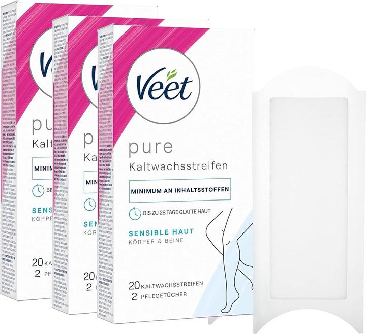 Veet 3er-Pack Kaltwachsstreifen