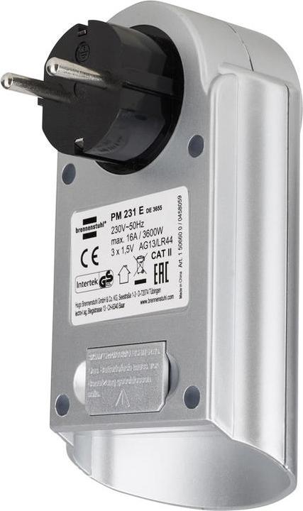 Image du produit Brennenstuhl Fiche Schuko dans le moniteur d'alimentation