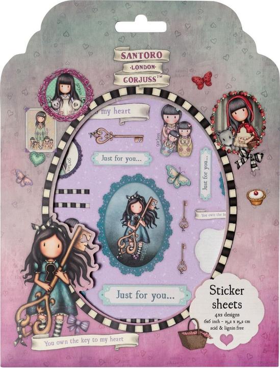Actual product image Studio Light | Gorjuss Sticker Sheets 4x2 Designs
