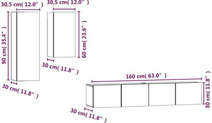 Produktbild VidaXL Vanessa (30.5 x 30 x 90 cm)