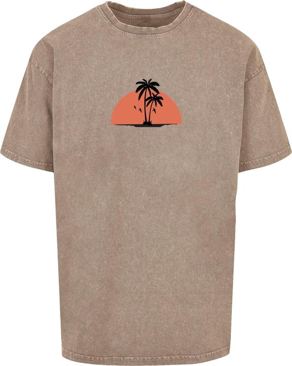 Merchcode Summer - Beach Acid Washed Oversize Tee - 112605