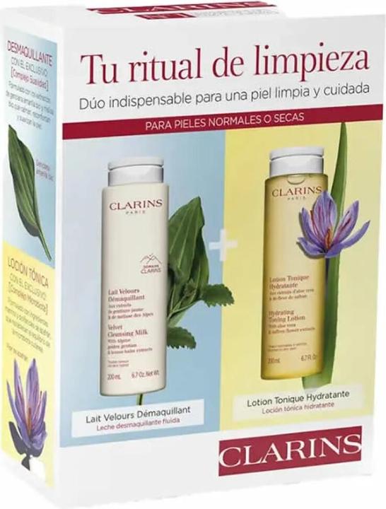 Clarins SET LAIT DESMAQUILLANTE 200ML+LOTION TONIQUE 200ML (Reinigungsmilch, 200 ml)