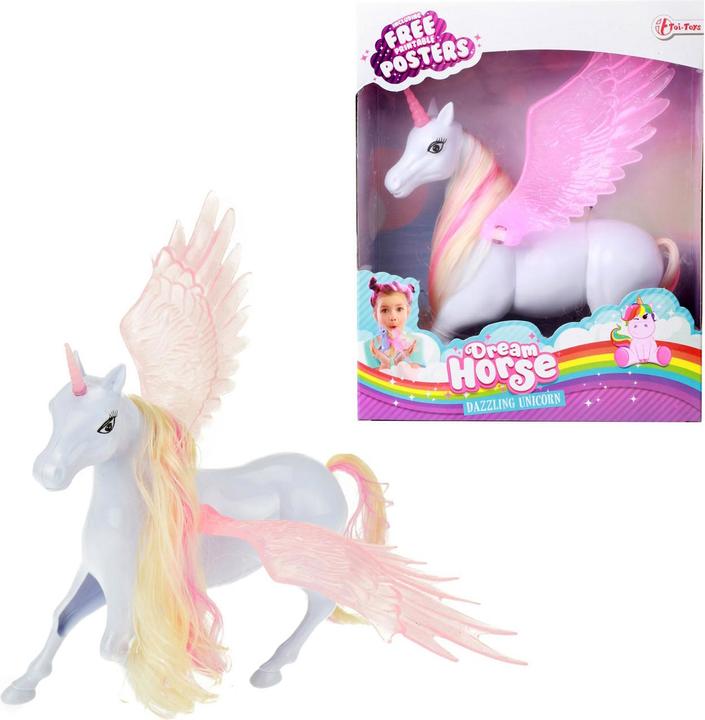 Actual product image Toi-Toys Dream Horse Unicorn Play Figure with Movable Wings
