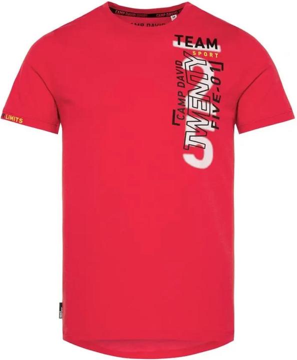 Camp David Shirt Langes T-Shirt mit XL-Rücken-Print und Rundhalsausschnitt in lockerer Passform (M)