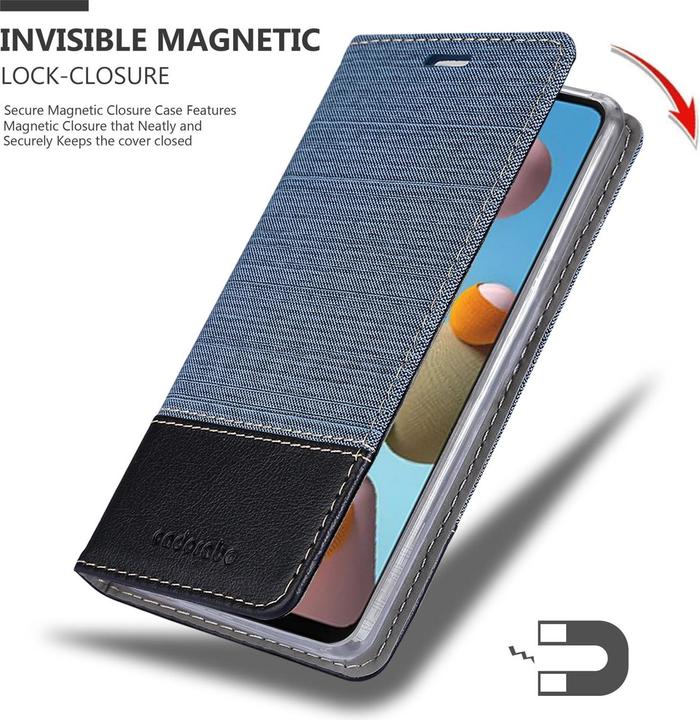 Produktbild Cadorabo Book Jeans Optik Cover (Samsung Galaxy A21s)