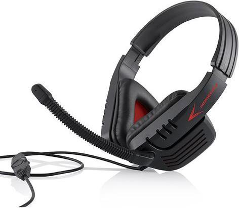 Modecom MC-823 Ranger Headset Connettore a banda larga Nero, Rosso (ANC, Cablato)