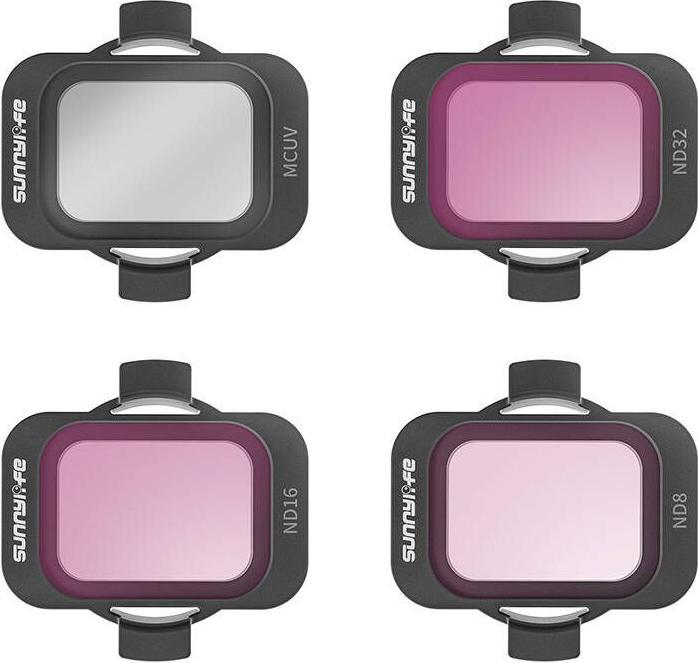 Sunnylife Jeu de 4 filtres MCUV, ND8/16/32 pour DJI Avata 2 (Filtres pour drones, DJI Avata 2)