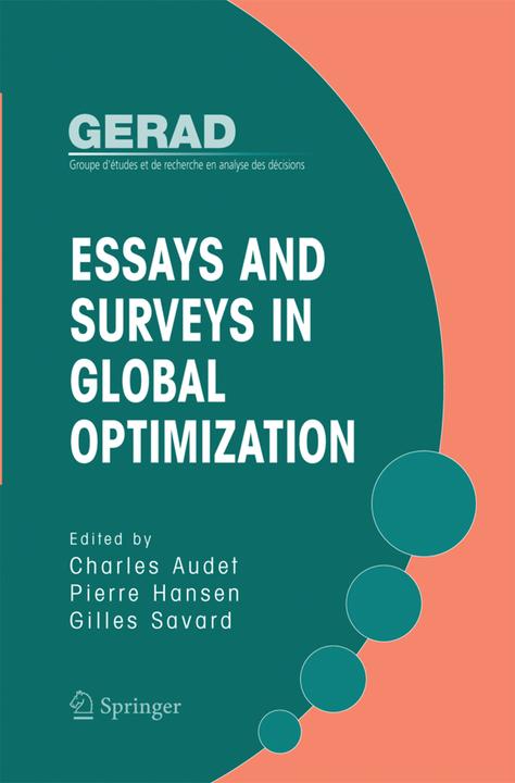 Produktbild Essays and Surveys in Global Optimization (Englisch, Giles Savard, Pierre Hansen, Charles Audet, 2014)
