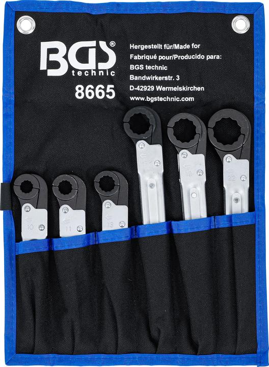 Produktbild BGS Leitungs-Ratschenschlüssel-Satz | 6-tlg. (22 mm)