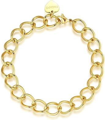 Actual product image Sagapo S'Agapo Stylish Gold-Plated Bracelet Chunky Shk34