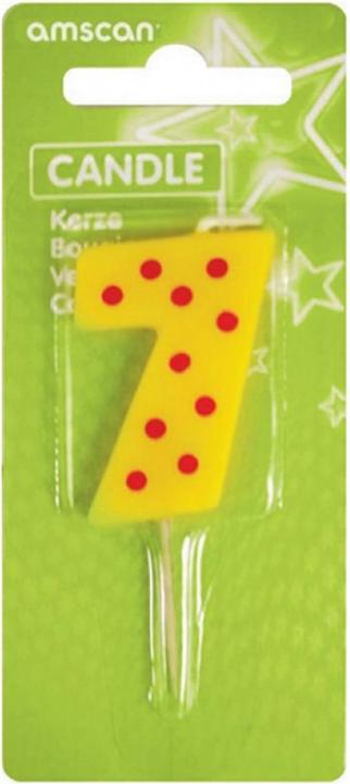 Amscan Bougie chiffre mini 7 (12 x)