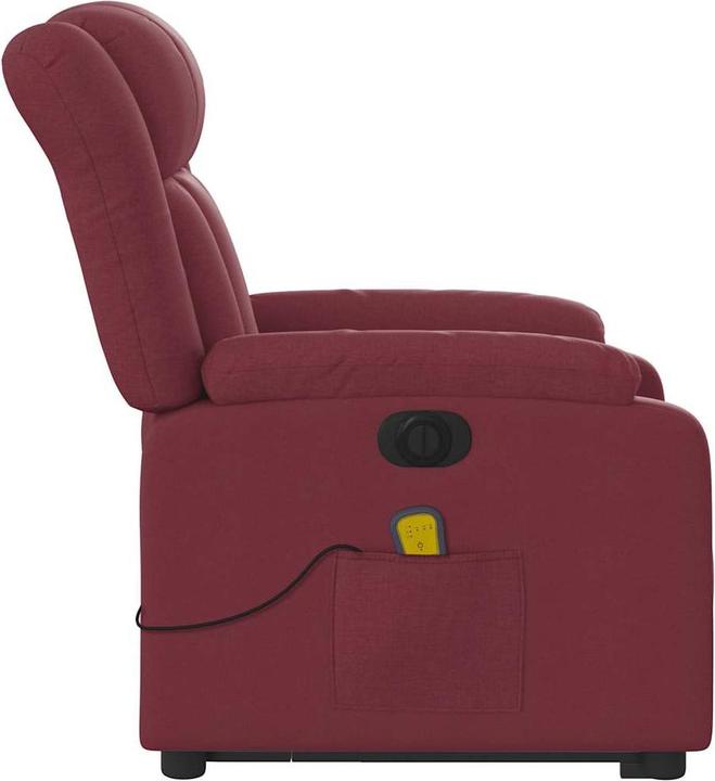 Immagine prodotto VidaXL Poltrona massaggiante con ausilio stand-up poltrona TV elettrica tessuto rosso vino