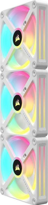 Productafbeelding Corsair iCUE LINK QX120 RGB 120 mm PWM ventilator (wit, starterkit) (120 mm, 3 x)