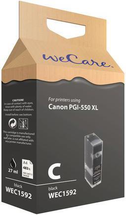 Wecare Ink compatible with CANON PGi-550XLBK, black/black pigmented