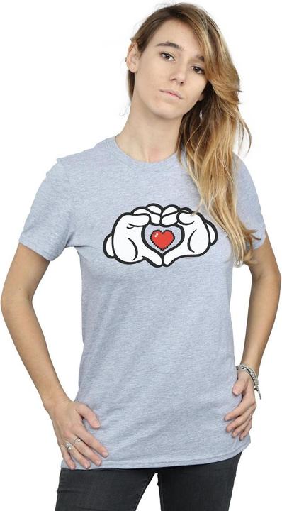 Immagine prodotto Disney Mickey Mouse Heart Hands Maglietta Ampia Donna (S)