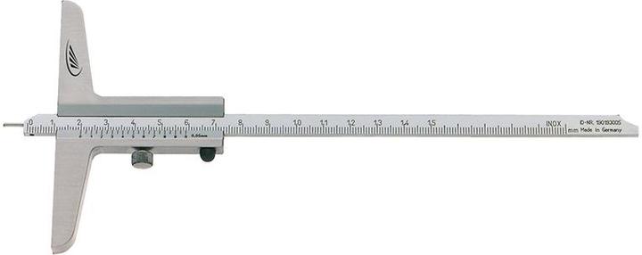 Helios Preisser Pied à coulisse de profondeur avec tige de mesure 200 mm Longueur du pont 100 mm (20 cm)