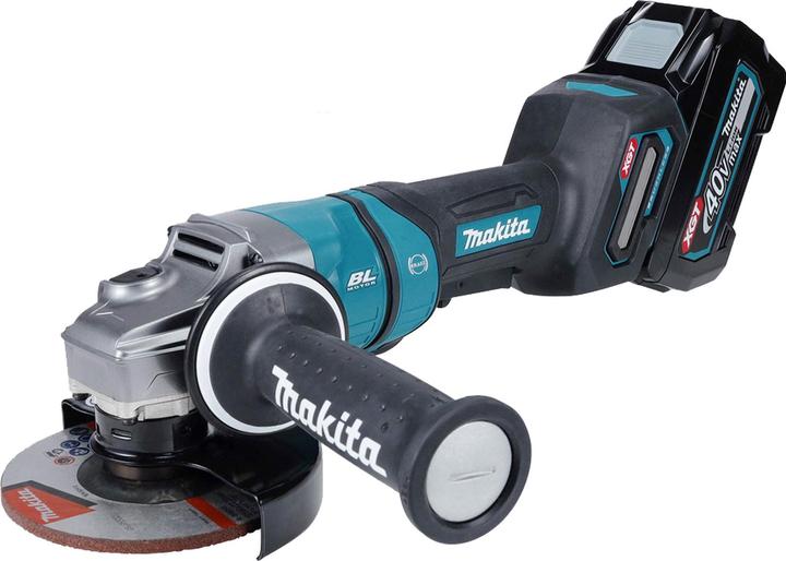 Makita Cordless angle grinder 40V max. / 4.0 Ah, 2 batteries + charger in MAKPAC (125 mm)