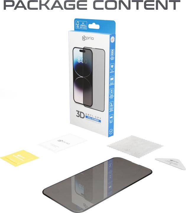 Immagine prodotto prio Vetro blindato 3D Anti-Spy (1 Pezzo/i, Samsung Galaxy S21)