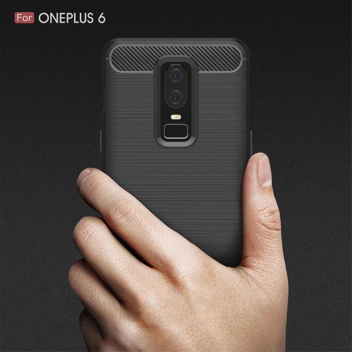 Produktbild König Design OnePlus 6 Hülle Case Handy Cover Schutz Tasche Schutzhülle Bumper Schale Grau (OnePlus 6)