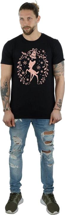 Actual product image Disney Mens Bambi Christmas Wreath T-Shirt (XL)