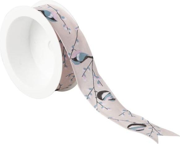 Produktbild Dekoband - Vögel und Zweige - ca. 250 x 2,5 cm - rosa (Geschenkband, 1 x)