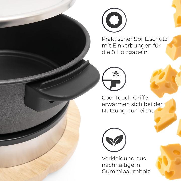Actual product image KLAMER Electric fondue set (Fondue Bourguignonne, Chocolate fondue, Chinoise Fondue, Cheese fondue)