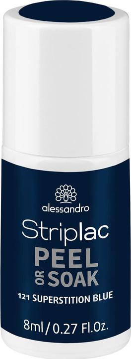 Alessandro Striplac Peel or Soak Superstition Blue 8 ml (121 Superstition Blue, Abziehbarer Nagellack)